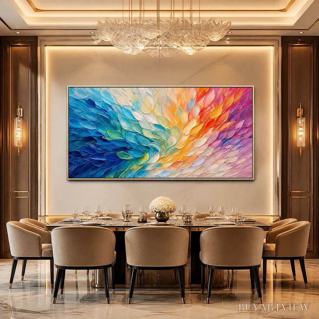 ARTOVITAS Carnival Wings – Colorful Wing Abstract Painting - image 2