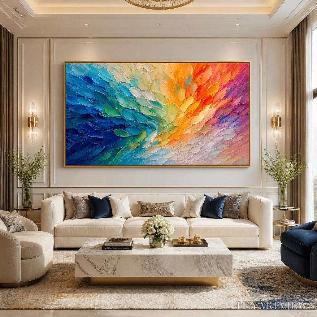 ARTOVITAS Carnival Wings – Colorful Wing Abstract Painting - image 5
