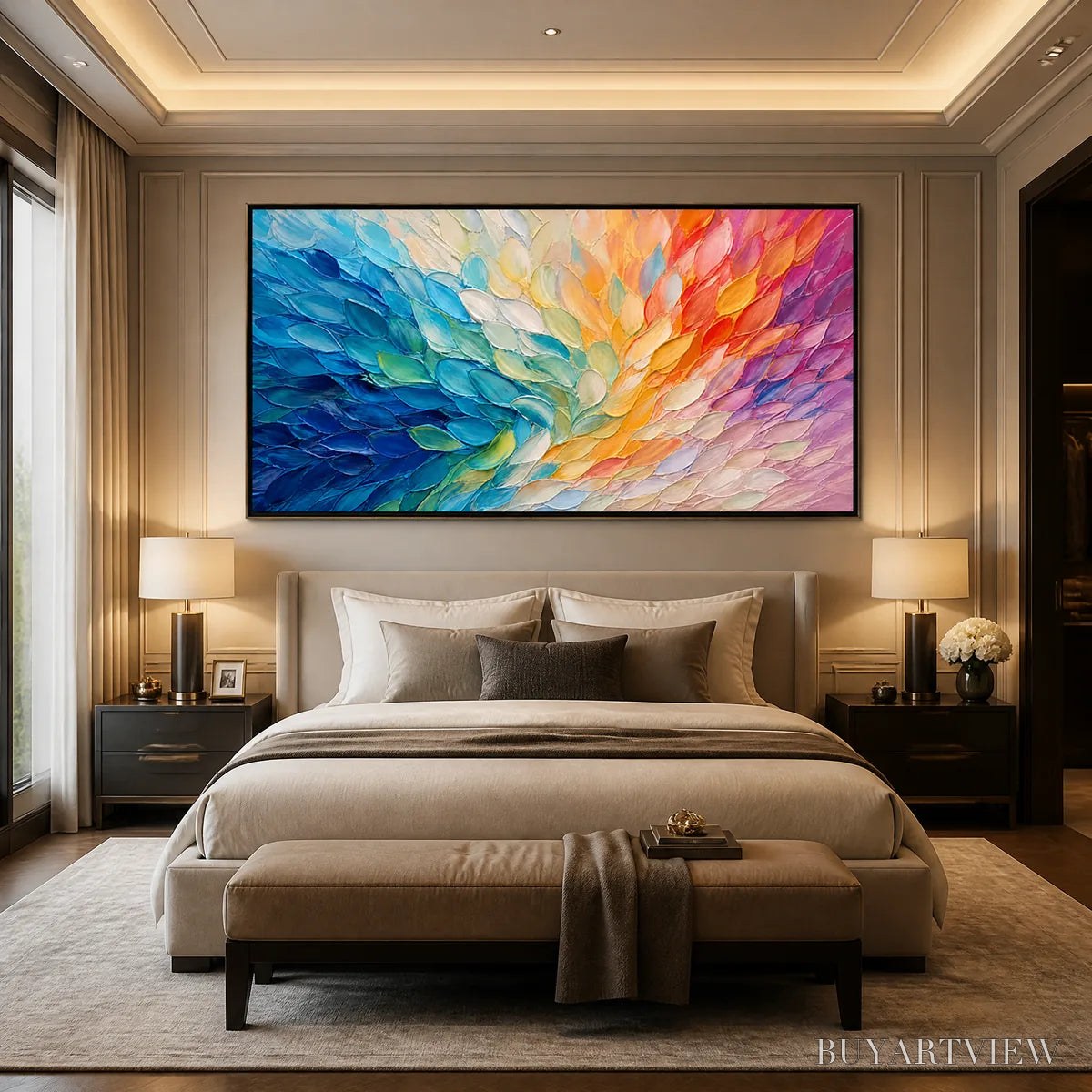 ARTOVITAS Carnival Wings – Colorful Wing Abstract Painting - image 6