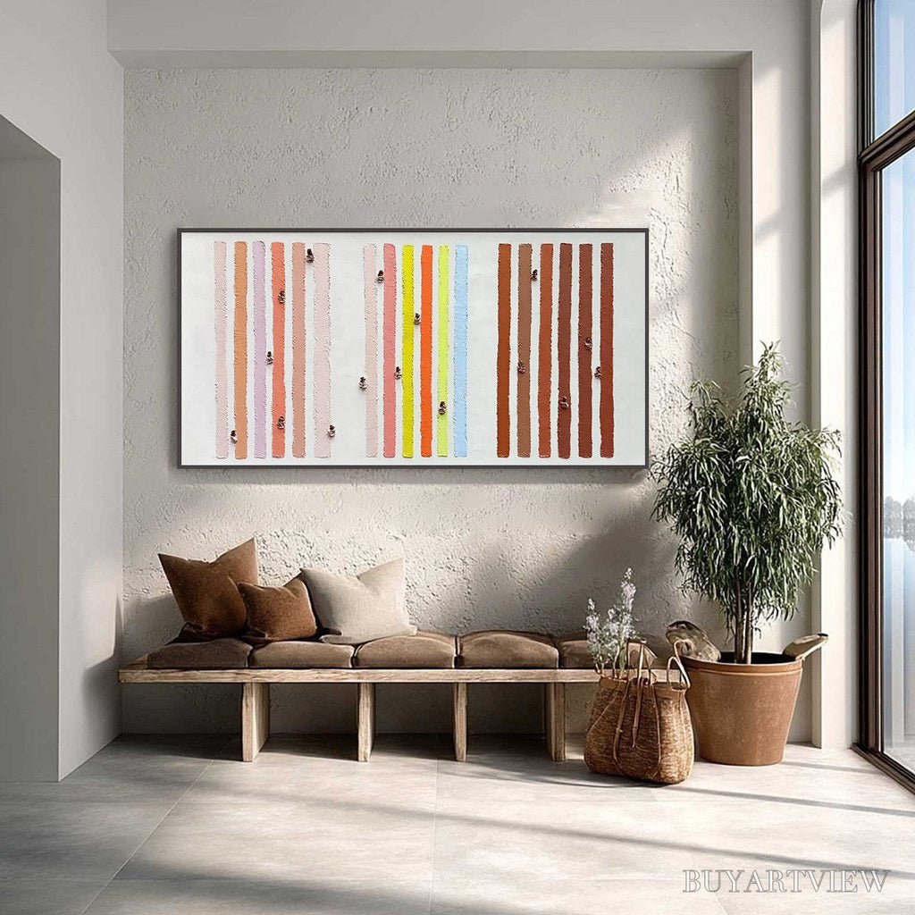 ARTOVITAS Our Walks – Colorful Textured Abstract Painting of Life's Journeys - image 2