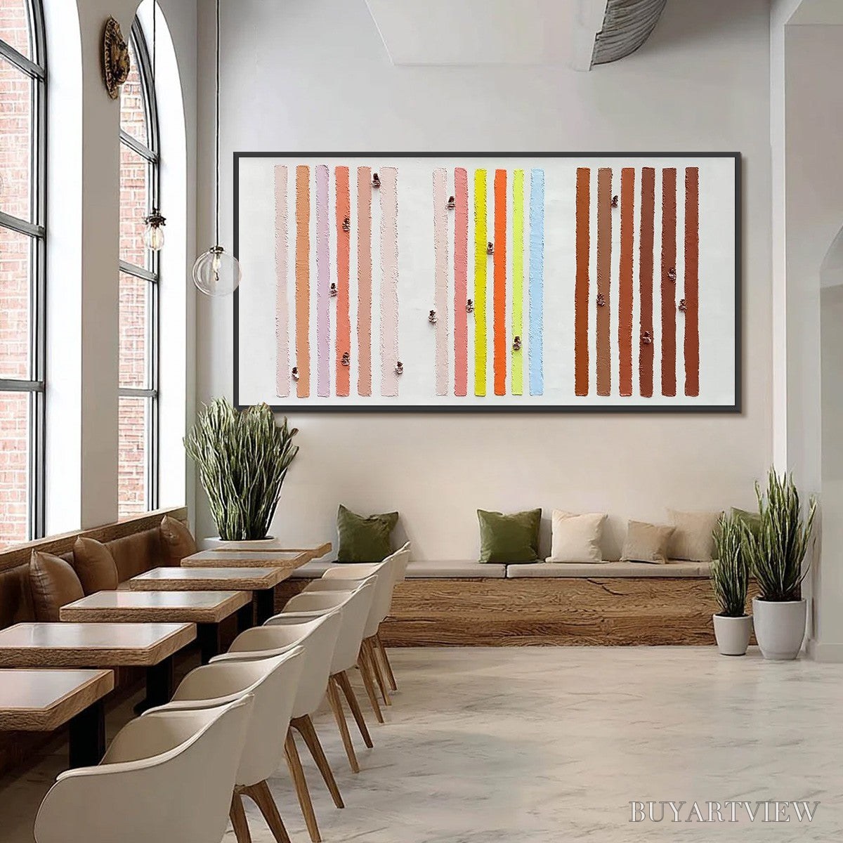 ARTOVITAS Our Walks – Colorful Textured Abstract Painting of Life's Journeys - image 6