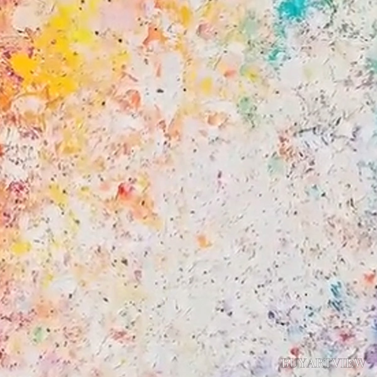 ARTOVITAS Serendipity – Colorful Textured Abstract Vertical Oil Painting - image 3