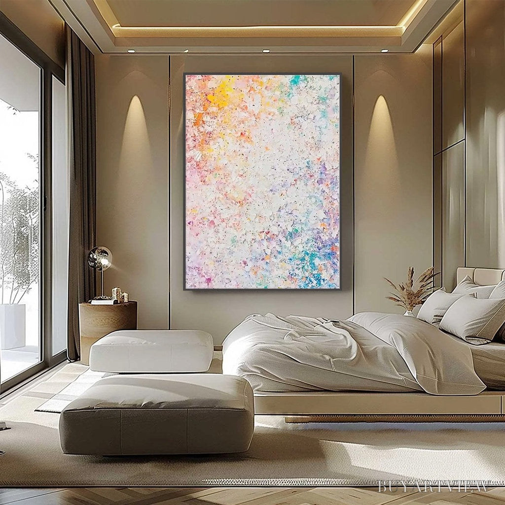 ARTOVITAS Serendipity – Colorful Textured Abstract Vertical Oil Painting - image 6
