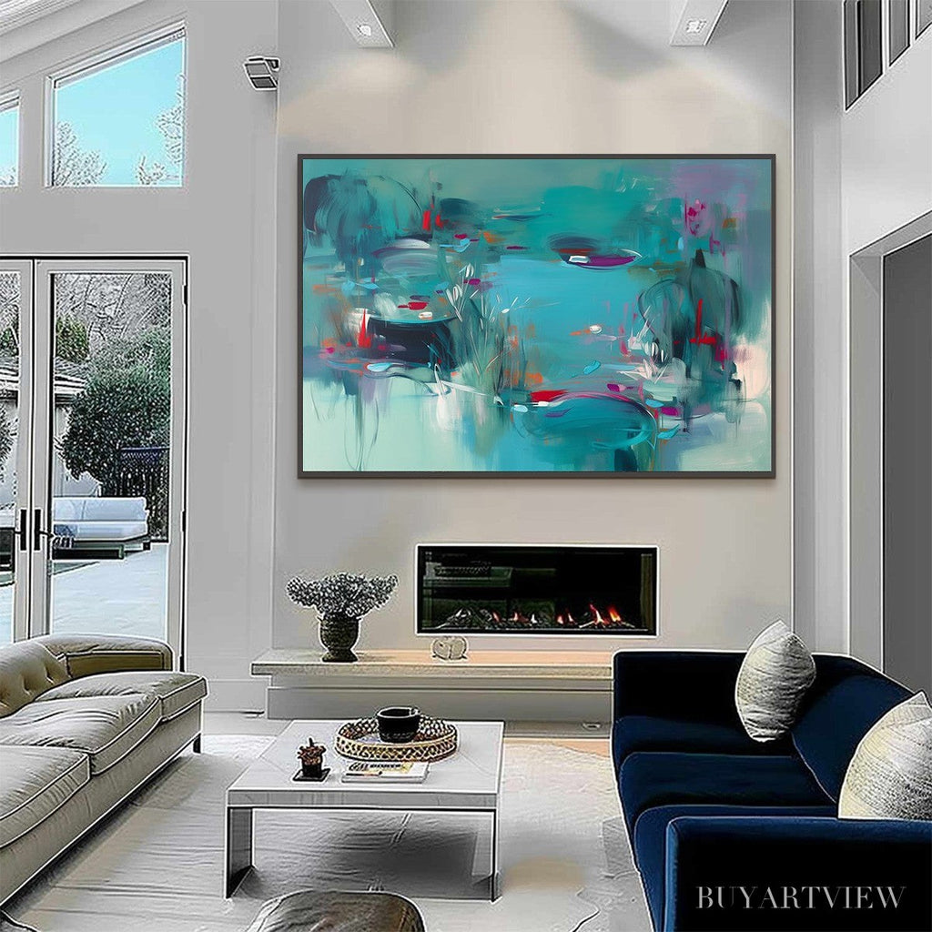 ARTOVITAS Waterlily Serenade – Vibrant Abstract Water Lilies - image 4