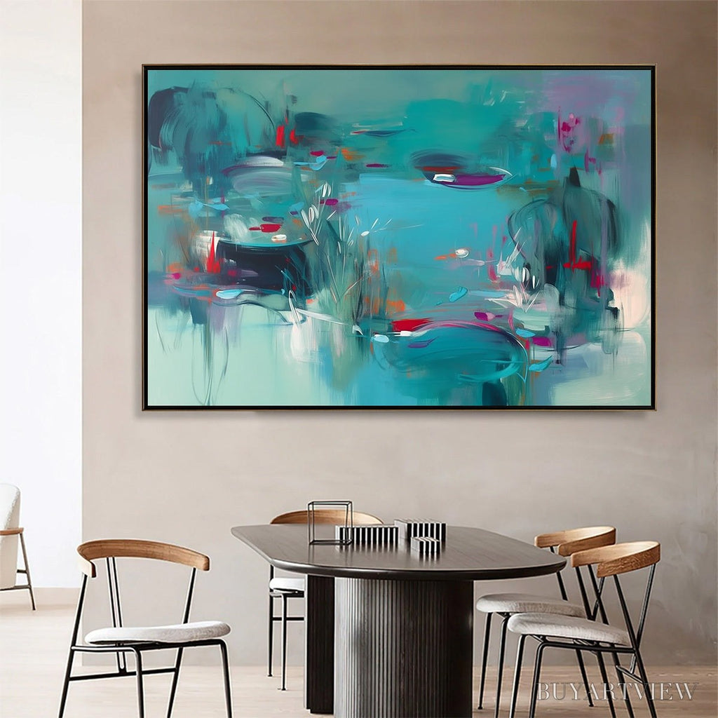 ARTOVITAS Waterlily Serenade – Vibrant Abstract Water Lilies - image 6