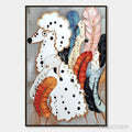 ARTOVITAS Canine Couture – Whimsical Abstract Poodle and Feather Painting - image 1