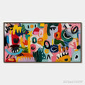 ARTOVITAS Joyful Chaos – Vibrant Large Horizontal Abstract Expressionist - image 1