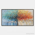 ARTOVITAS Harbor of Hues – Textured Palette Knife Painting of a Coastal Town - image 1