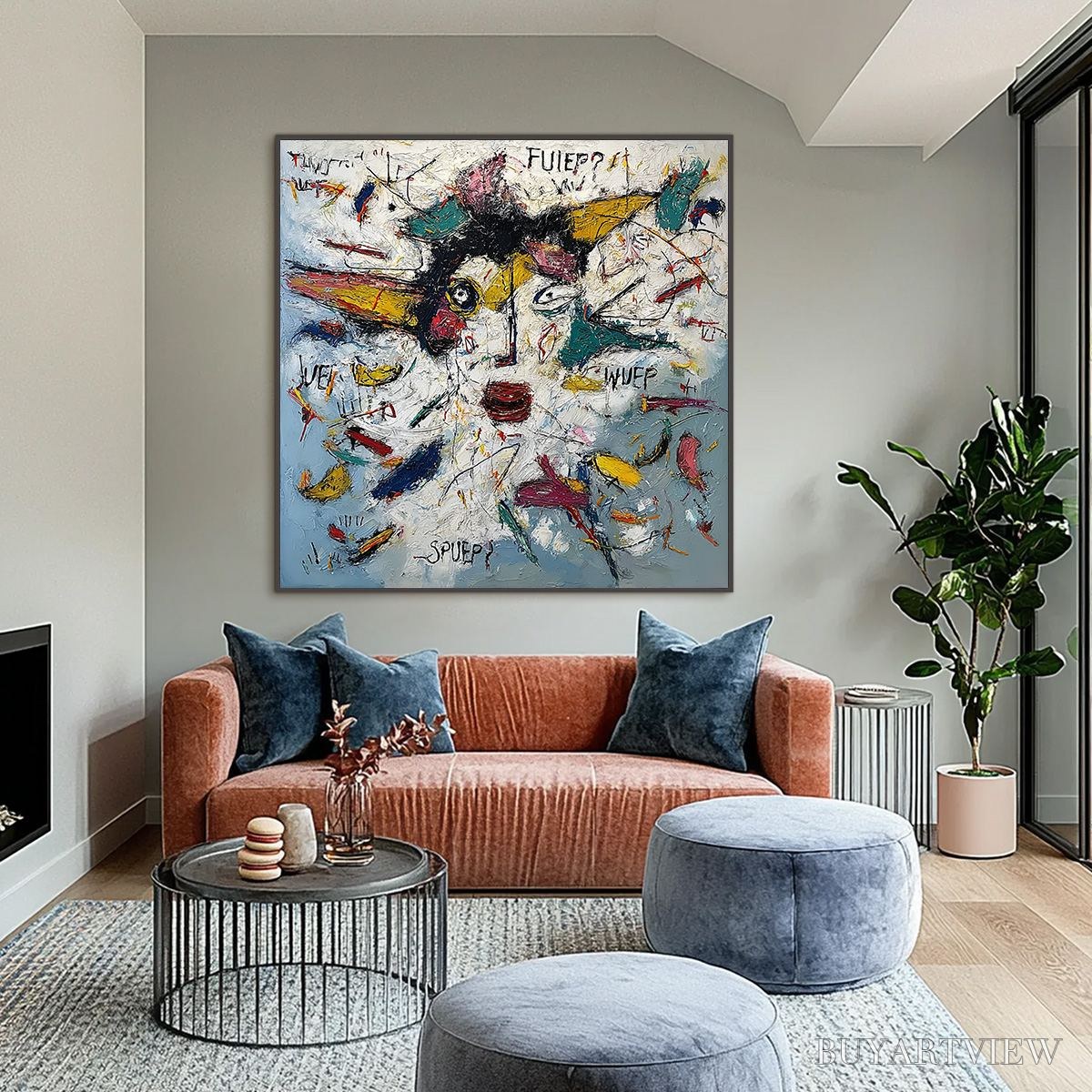 ARTOVITAS Static Mind – Colorful Textured Abstract Expressionist - image 2