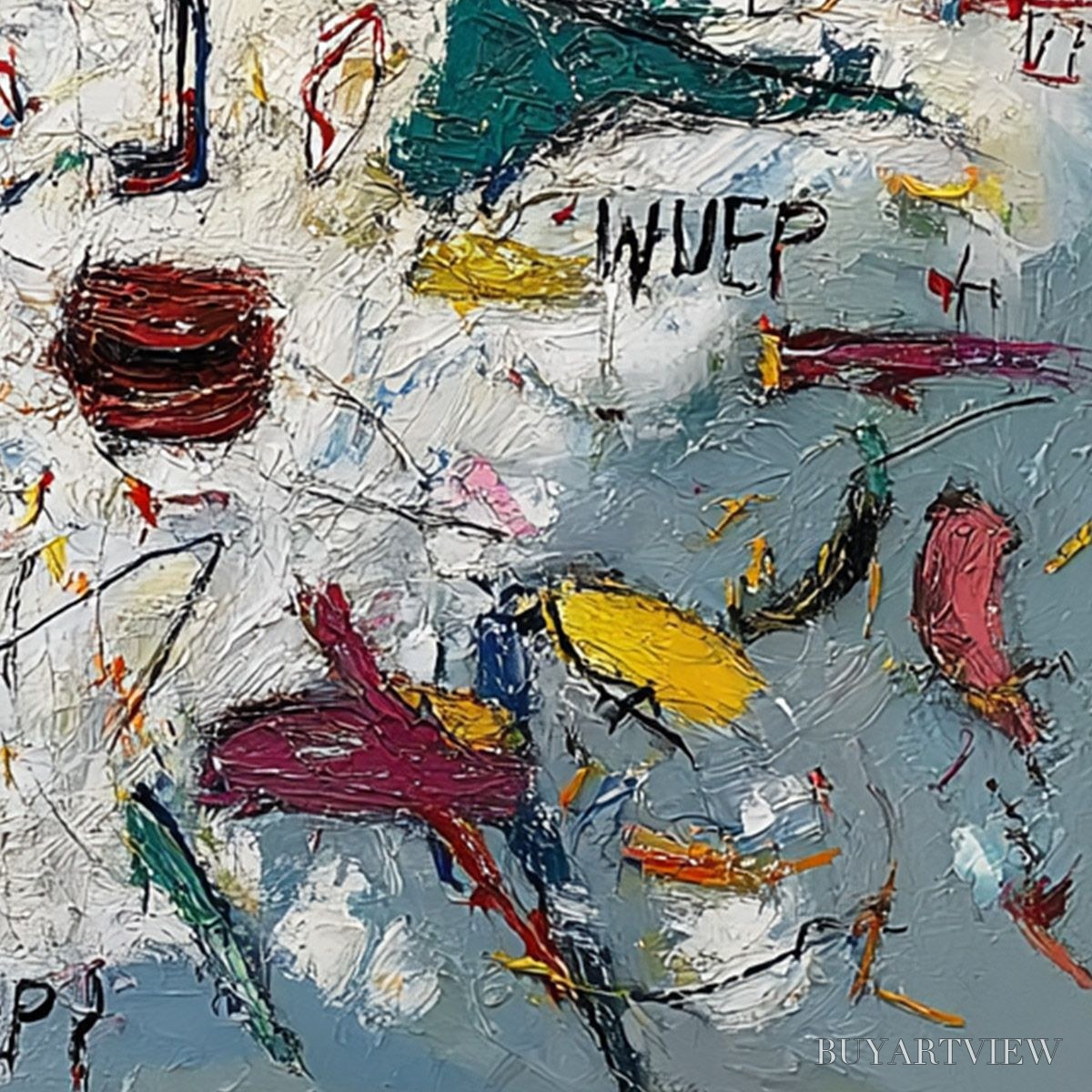 ARTOVITAS Static Mind – Colorful Textured Abstract Expressionist - image 5