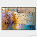 ARTOVITAS Citadel of Memories – Textured Impasto Cityscape Oil Painting - image 1