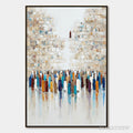 ARTOVITAS Wall of Ages – Textured Impasto Painting of a Historic Pilgrimage - image 1