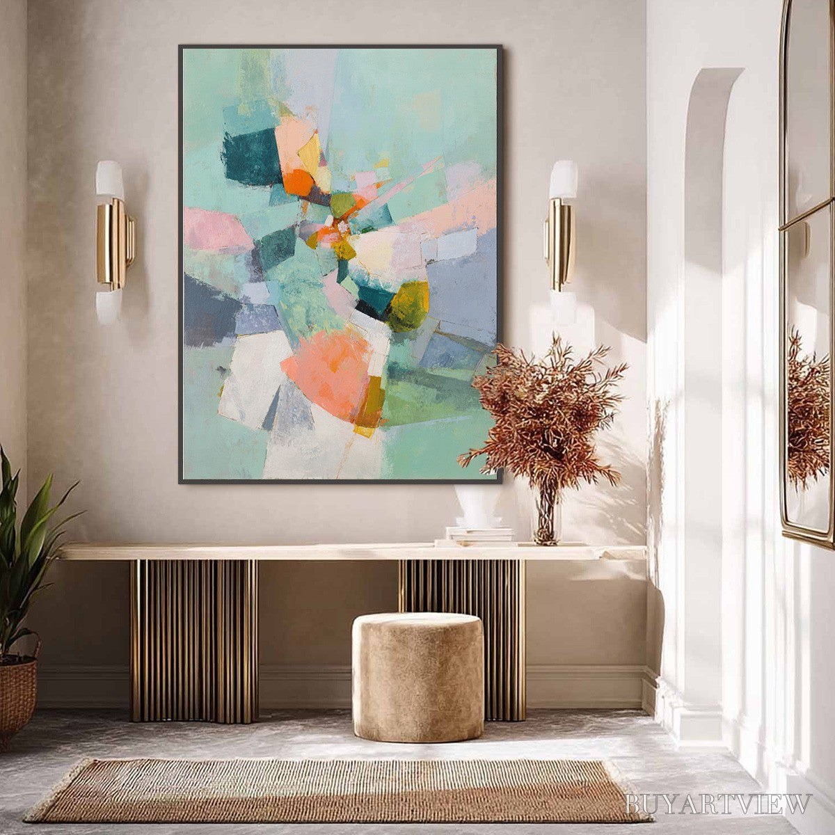 ARTOVITAS Serendipity – Colorful Modern Abstract Composition Painting - image 4