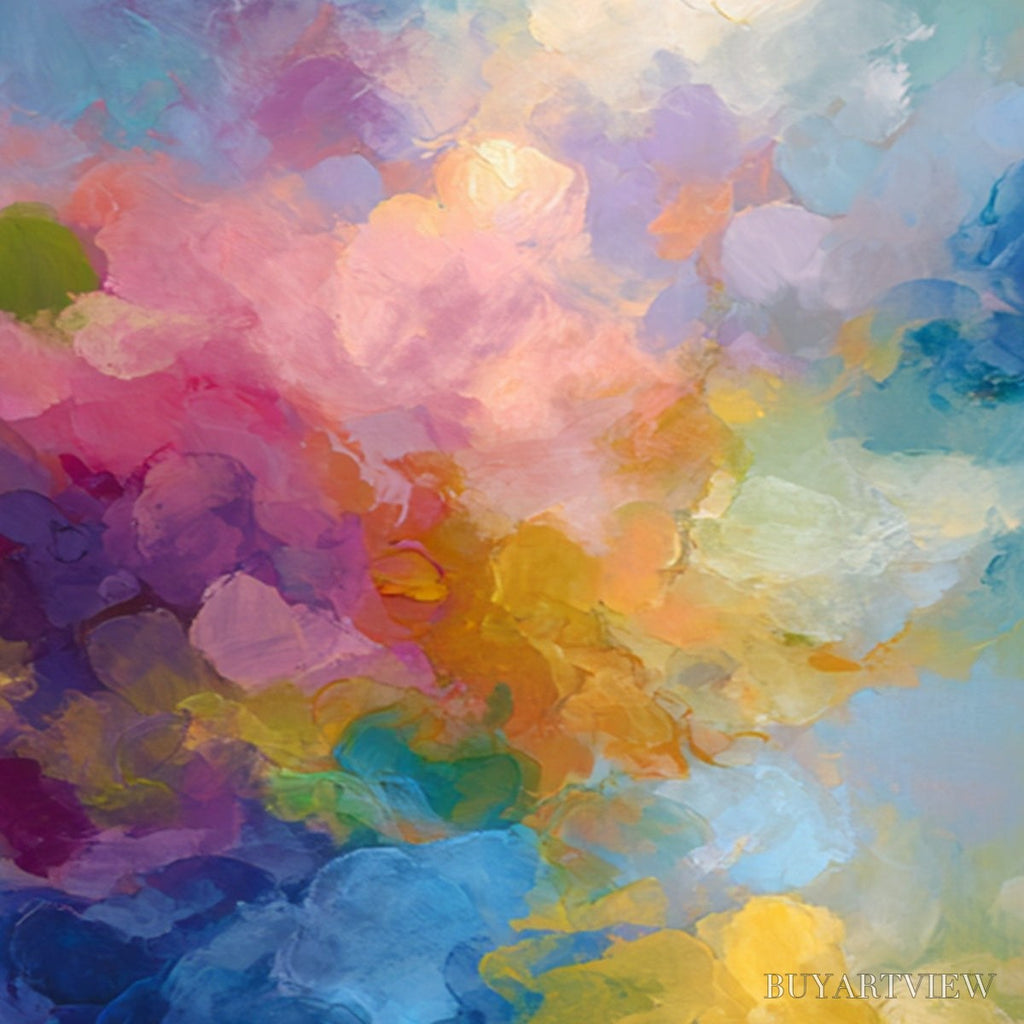 ARTOVITAS Dreamscape Melody – Colorful Abstract Cloudscape Painting Set of 2 - image 3