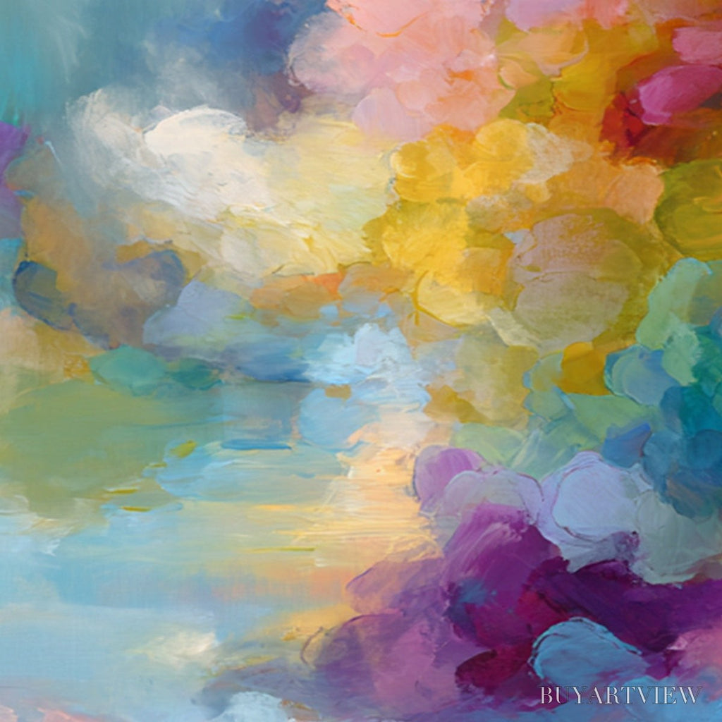 ARTOVITAS Dreamscape Melody – Colorful Abstract Cloudscape Painting Set of 2 - image 5