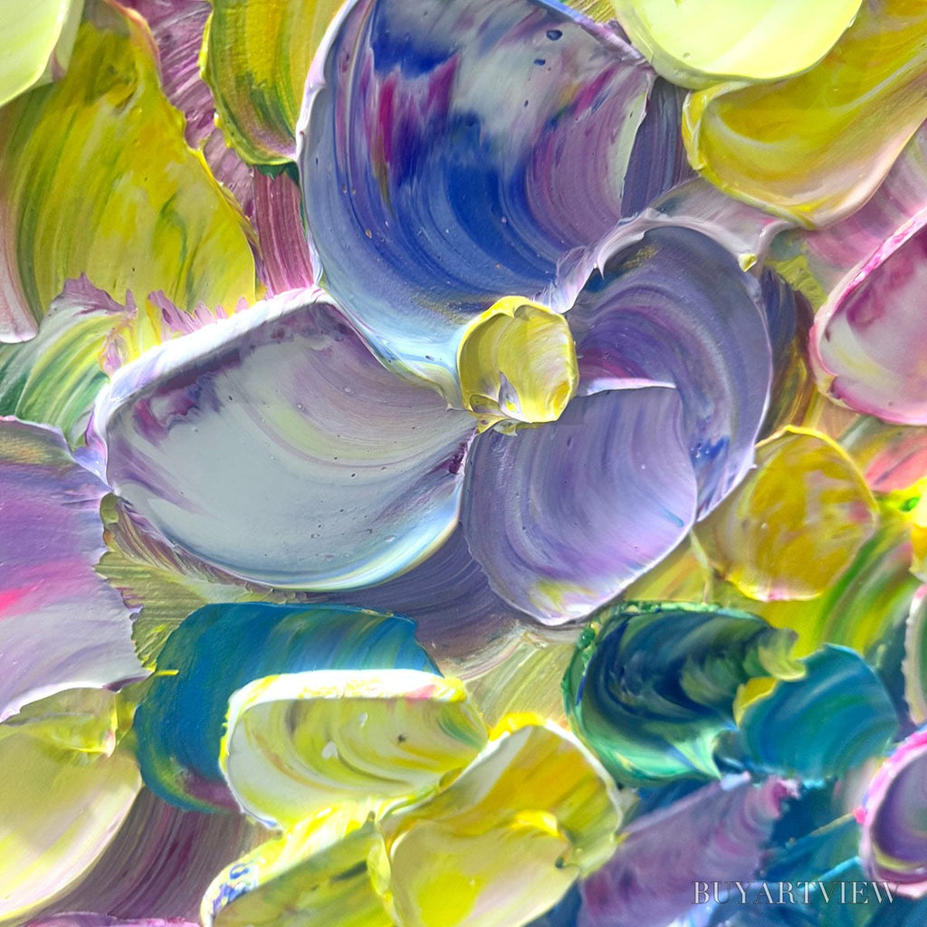 ARTOVITAS Ready to Ship | Rainbow Falls | 28''X56'' | 70x140cm | Black Frame - image 4
