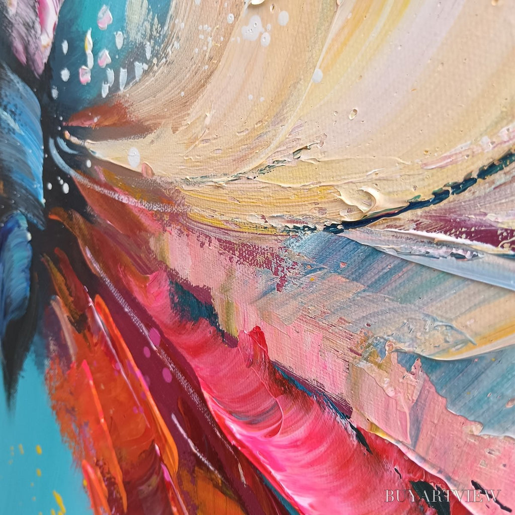 ARTOVITAS Ready to Ship | Metamorphosis | 28''X56'' | 70x140cm | Gold Frame - image 4