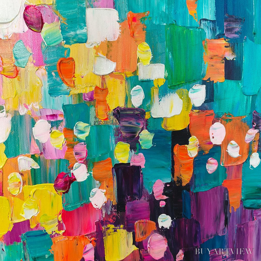 ARTOVITAS Ready to Ship | Spectrum Mosaic | 28''X56'' | 70x140cm | Black Frame - image 2