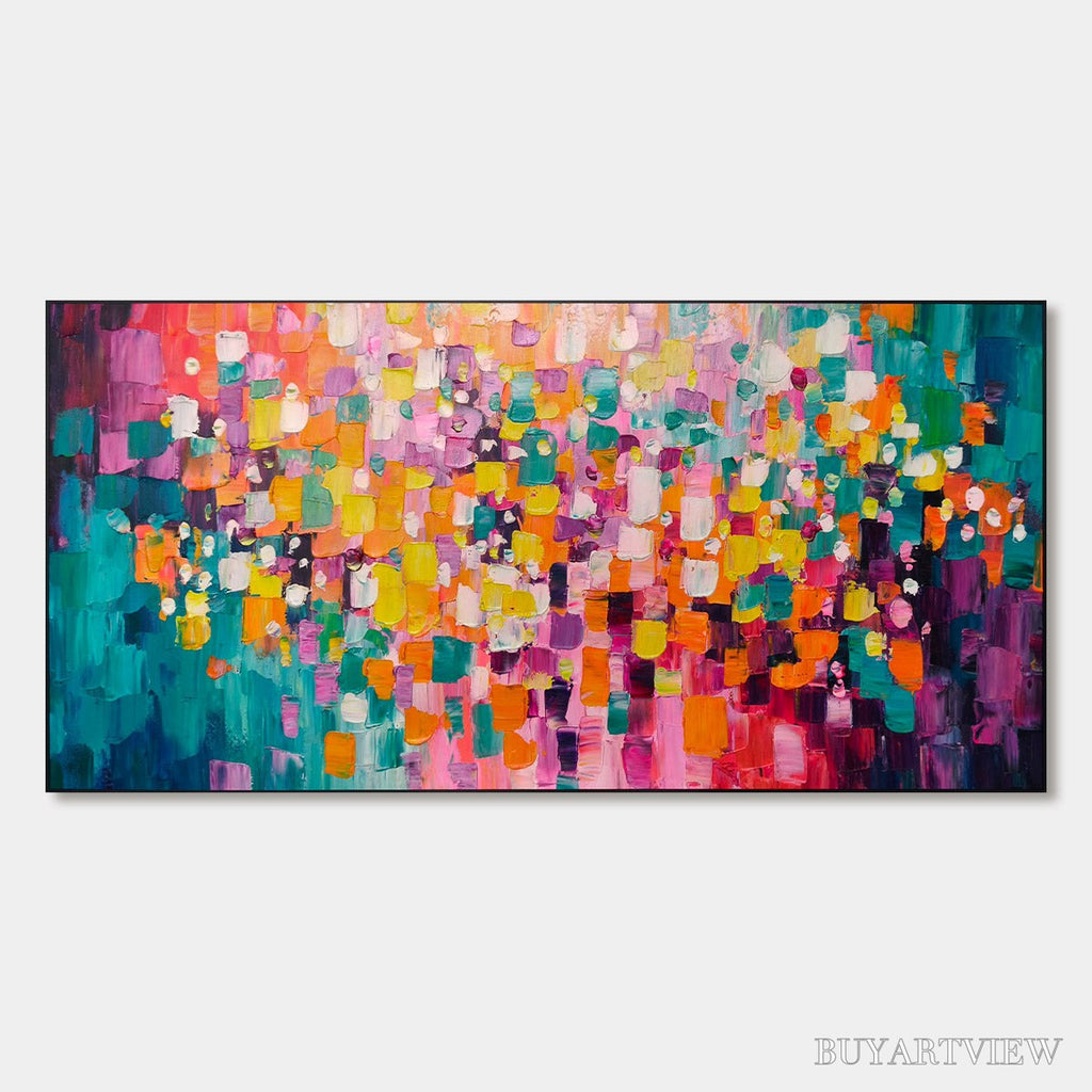 ARTOVITAS Ready to Ship | Spectrum Mosaic | 28''X56'' | 70x140cm | Black Frame - image 3