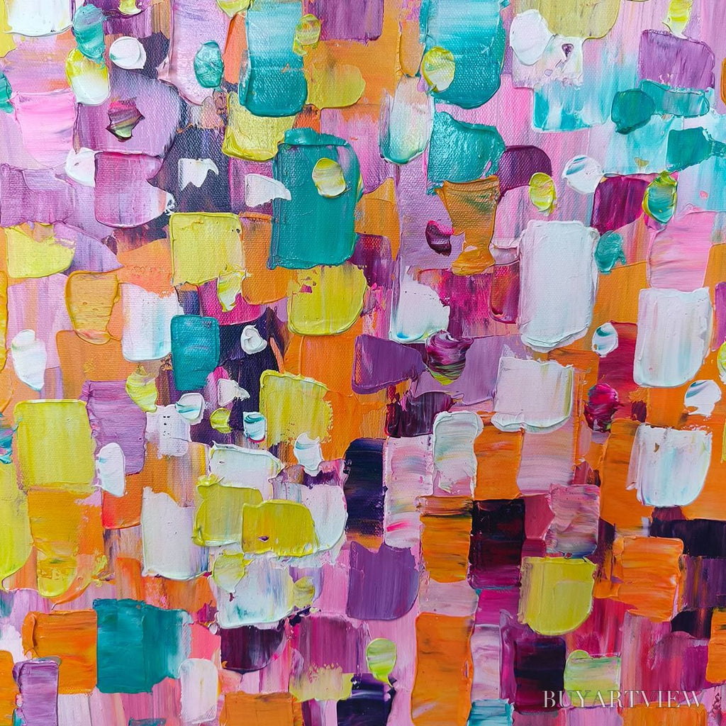 ARTOVITAS Ready to Ship | Spectrum Mosaic | 28''X56'' | 70x140cm | Black Frame - image 5