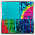 ARTOVITAS Melting Horizon – Vibrant Abstract Glitch Art Oil Painting - image 1