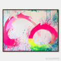 ARTOVITAS Neon Bloom – Vibrant Abstract Acrylic Painting - image 1