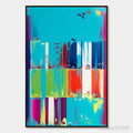ARTOVITAS Pixelated Paradise – Vibrant Abstract Glitch Art Oil Painting - image 1