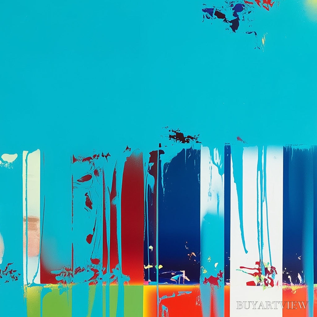 ARTOVITAS Pixelated Paradise – Vibrant Abstract Glitch Art Oil Painting - image 6