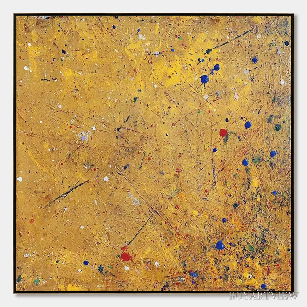 ARTOVITAS Golden Chorus – Abstract Expressionist Oil Painting - image 1