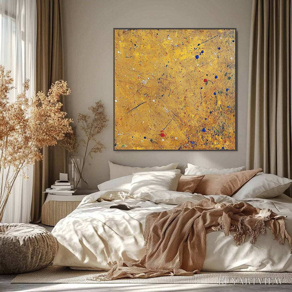 ARTOVITAS Golden Chorus – Abstract Expressionist Oil Painting - image 6