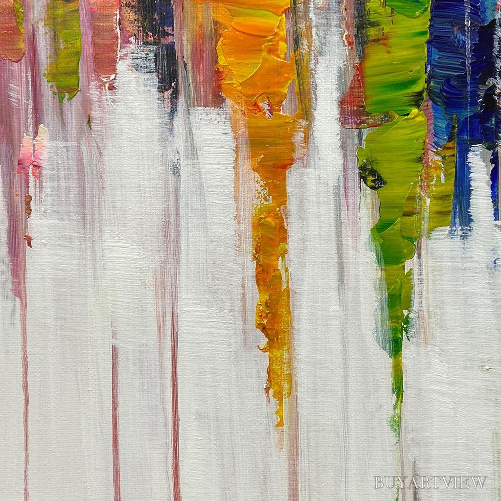 ARTOVITAS Colorfalls – Panoramic Abstract Oil Painting in Vibrant Hues - image 6