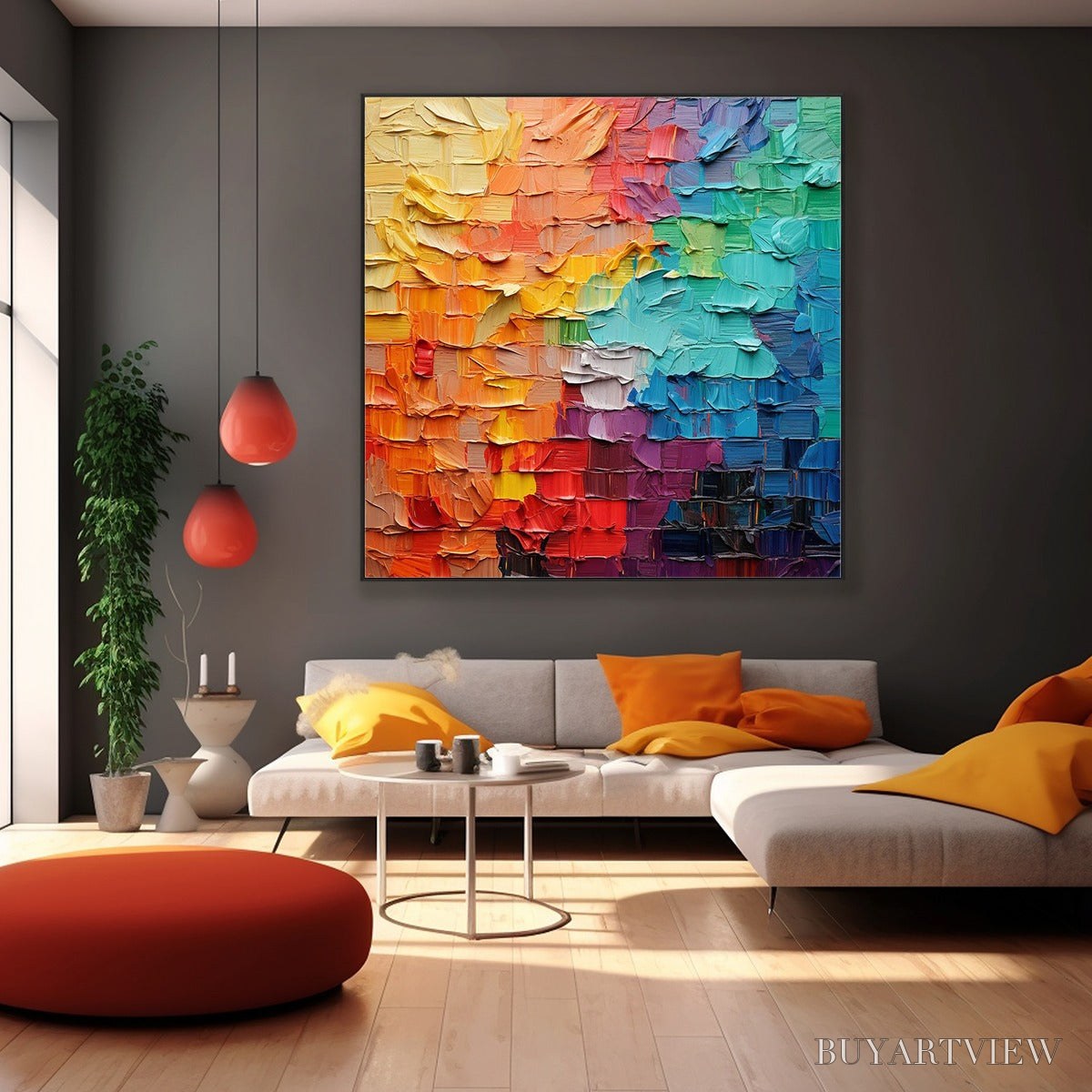 ARTOVITAS Chroma Flow – Textured Abstract Impasto Oil Painting - image 5