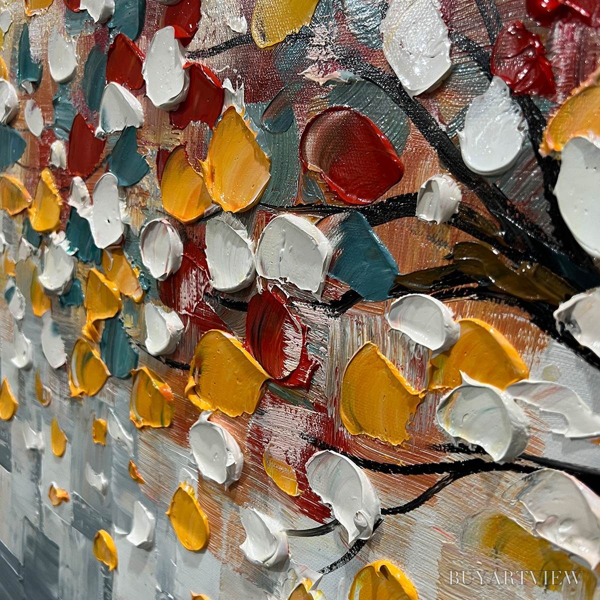 ARTOVITAS Whimsical Wonder – Textured Panoramic Oil Painting - image 5