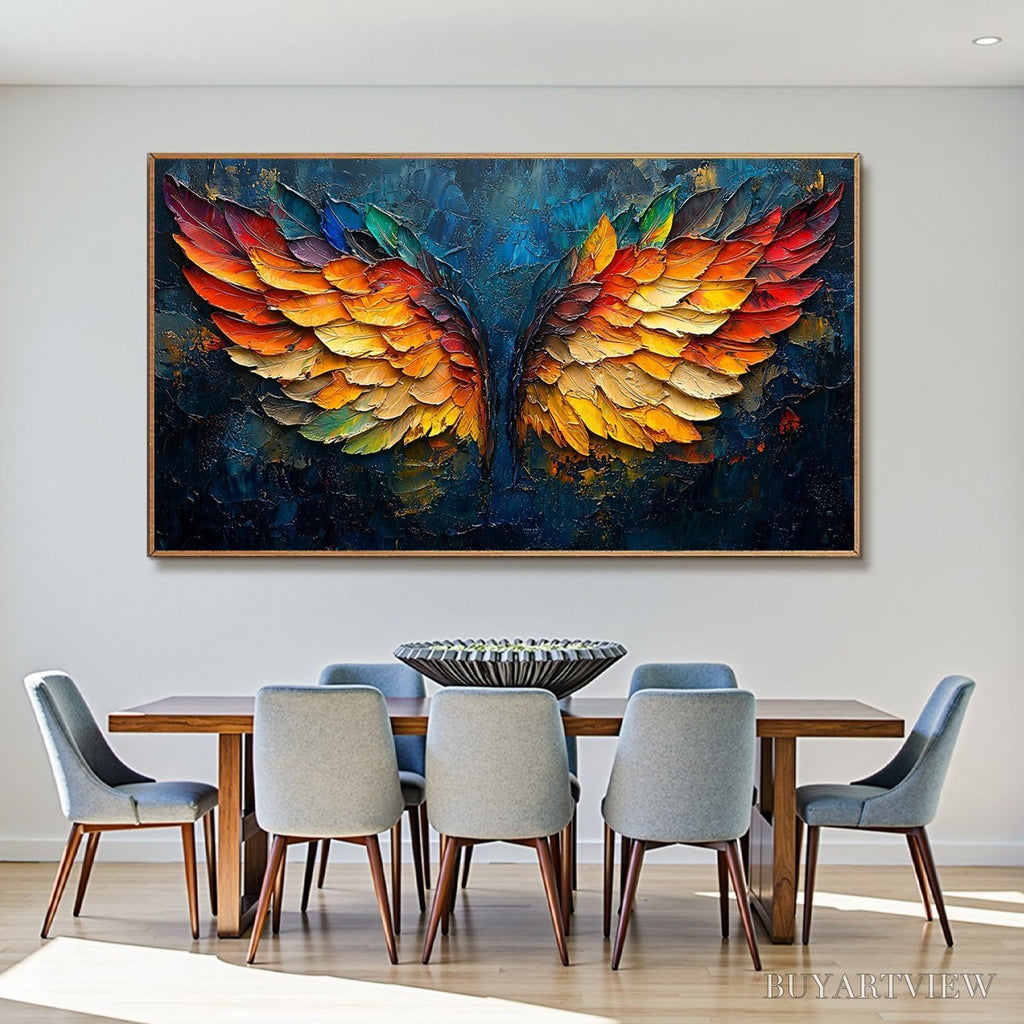 ARTOVITAS Wings of Fire – Textured Abstract Oil Painting - image 2