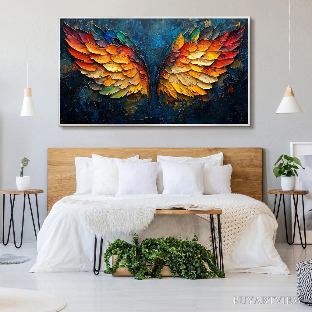 ARTOVITAS Wings of Fire – Textured Abstract Oil Painting - image 6