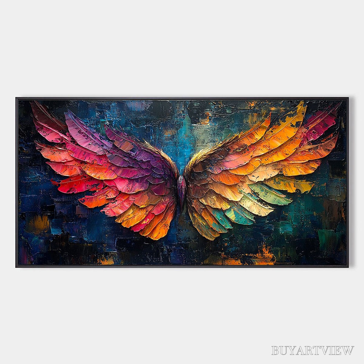 ARTOVITAS Wings of Ascension – Textured Abstract Oil Painting - image 1