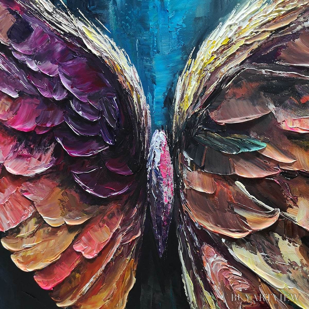 ARTOVITAS Wings of Ascension – Textured Abstract Oil Painting - image 3