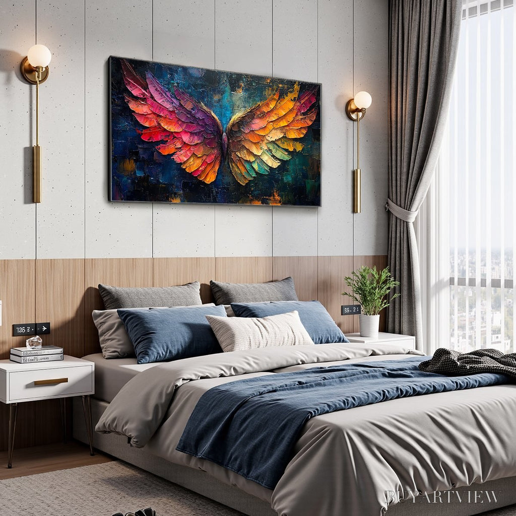ARTOVITAS Wings of Ascension – Textured Abstract Oil Painting - image 4