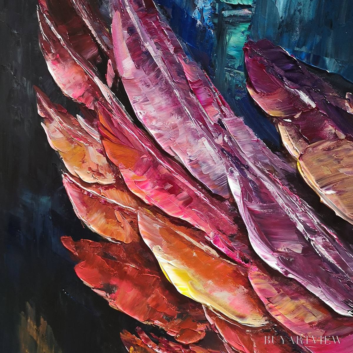 ARTOVITAS Wings of Ascension – Textured Abstract Oil Painting - image 5