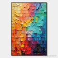 ARTOVITAS Spectrum Mosaic – Textured Impasto Abstract Oil Painting - image 1