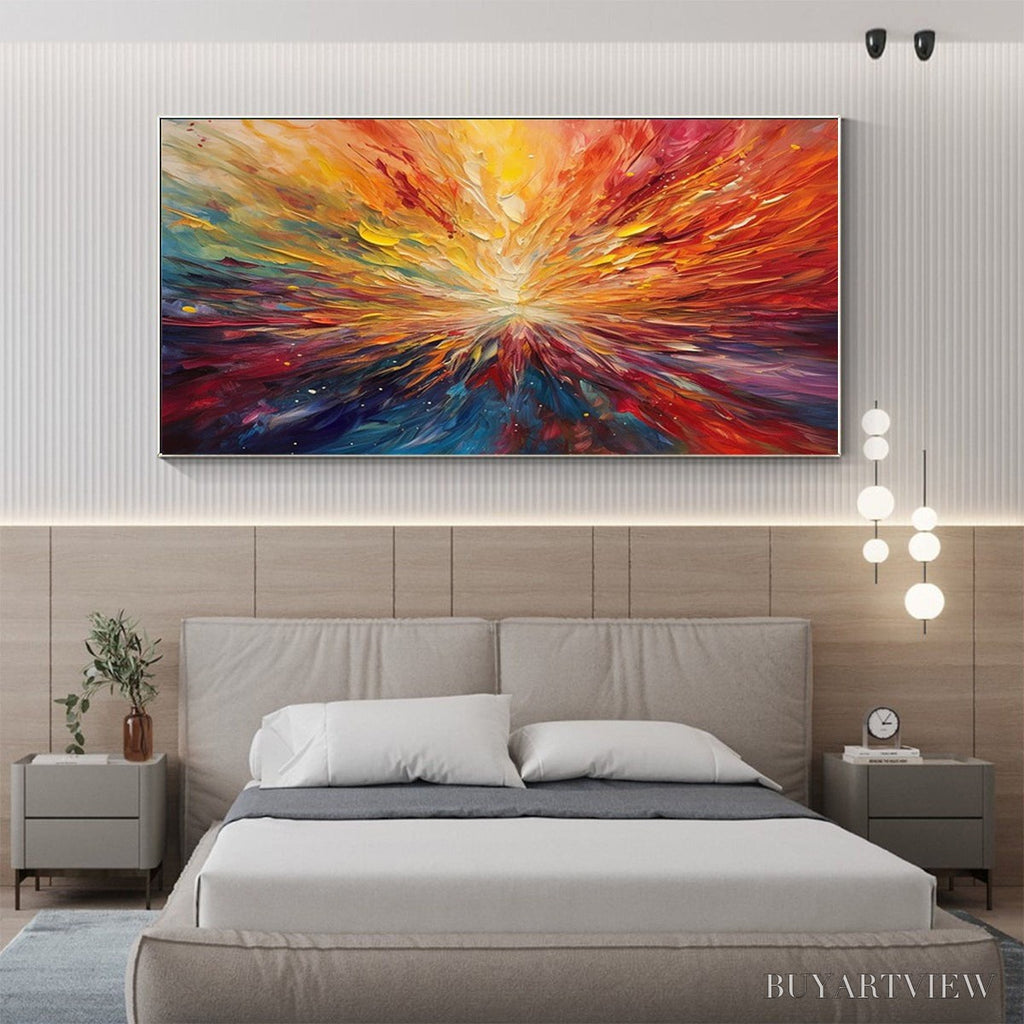 ARTOVITAS Solar Flare – Textured Impasto Abstract Oil Painting - image 2