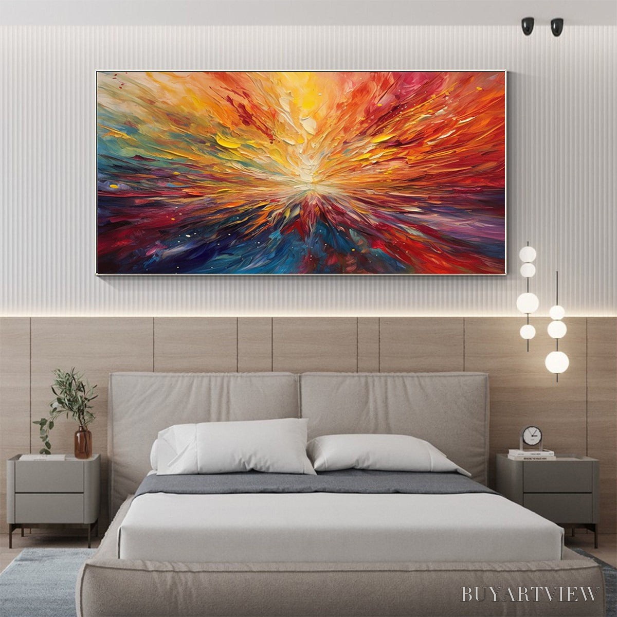 ARTOVITAS Solar Flare – Textured Impasto Abstract Oil Painting - image 2