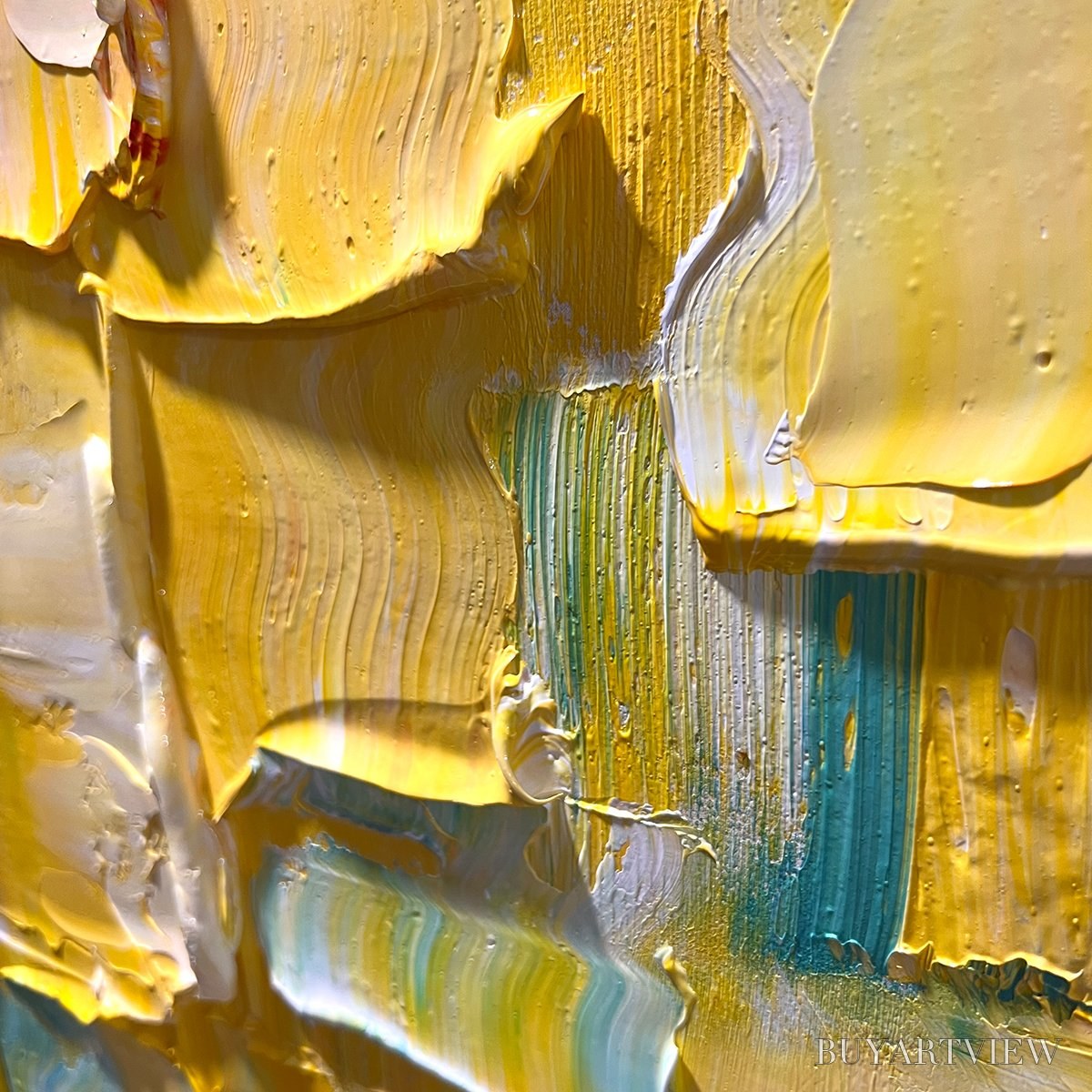 ARTOVITAS Rainbow Harmony – Textured Impasto Abstract Oil Painting - image 6