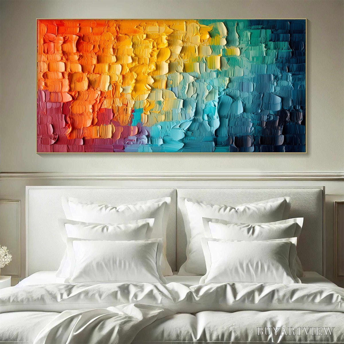 ARTOVITAS Chromatic Flow – Textured Impasto Abstract Oil Painting - image 2