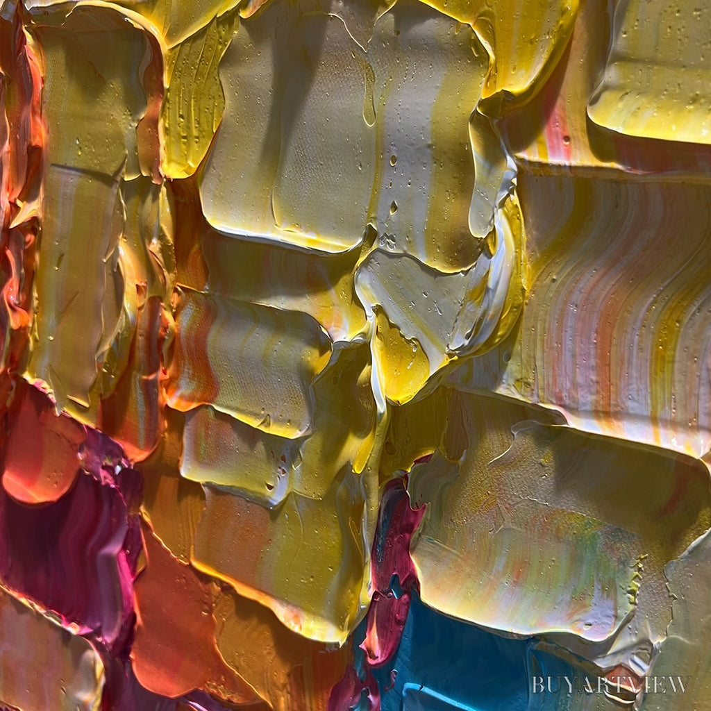 ARTOVITAS Chromatic Flow – Textured Impasto Abstract Oil Painting - image 3
