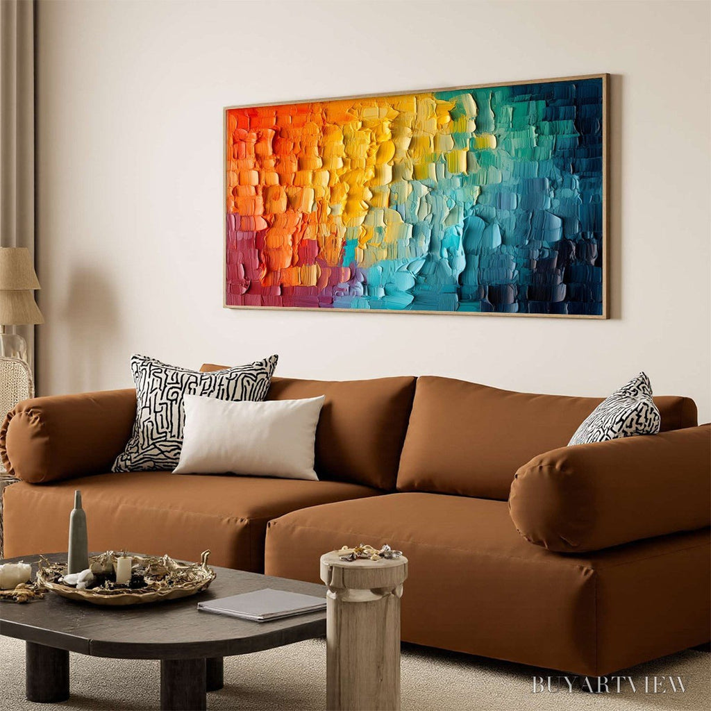 ARTOVITAS Chromatic Flow – Textured Impasto Abstract Oil Painting - image 4
