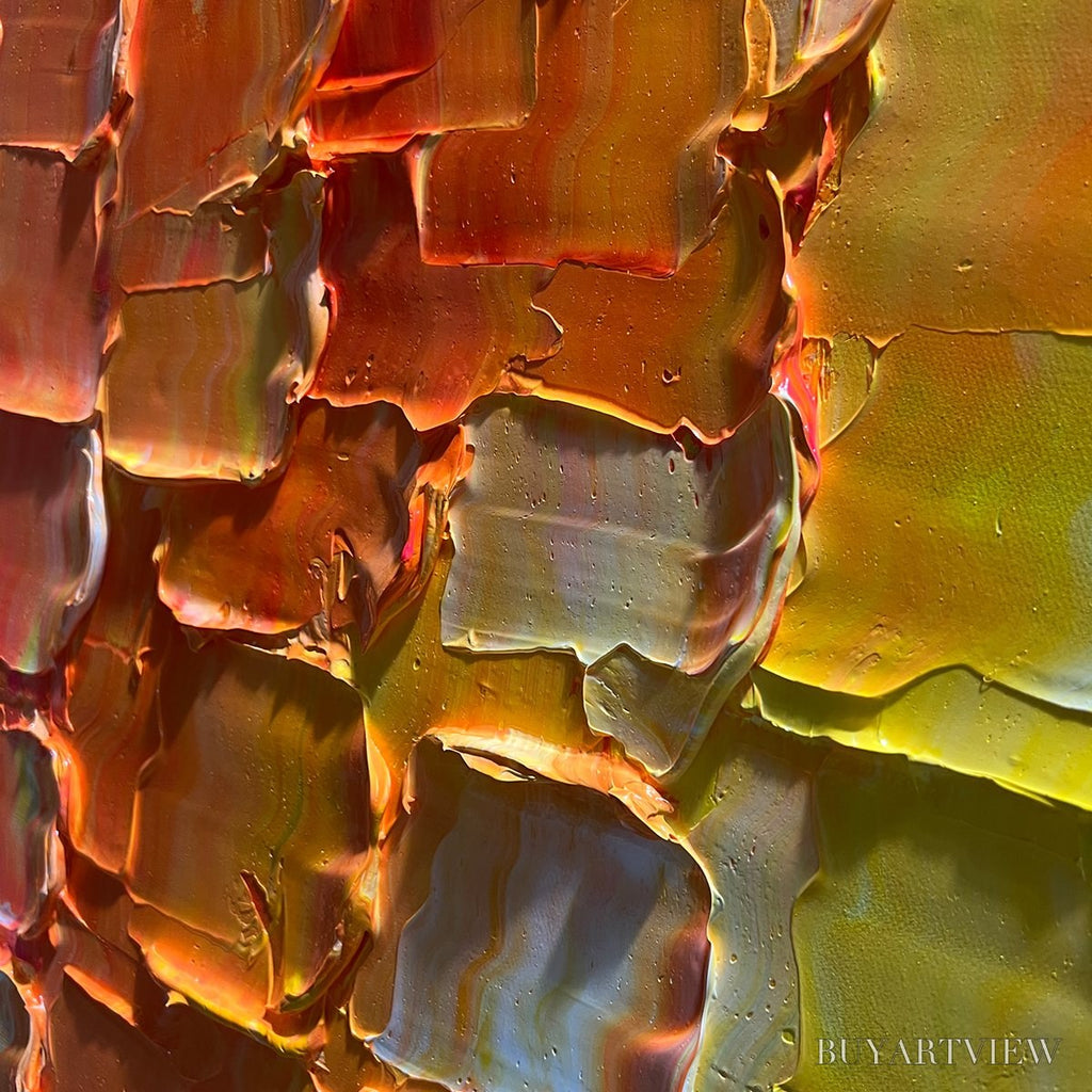ARTOVITAS Chromatic Flow – Textured Impasto Abstract Oil Painting - image 5