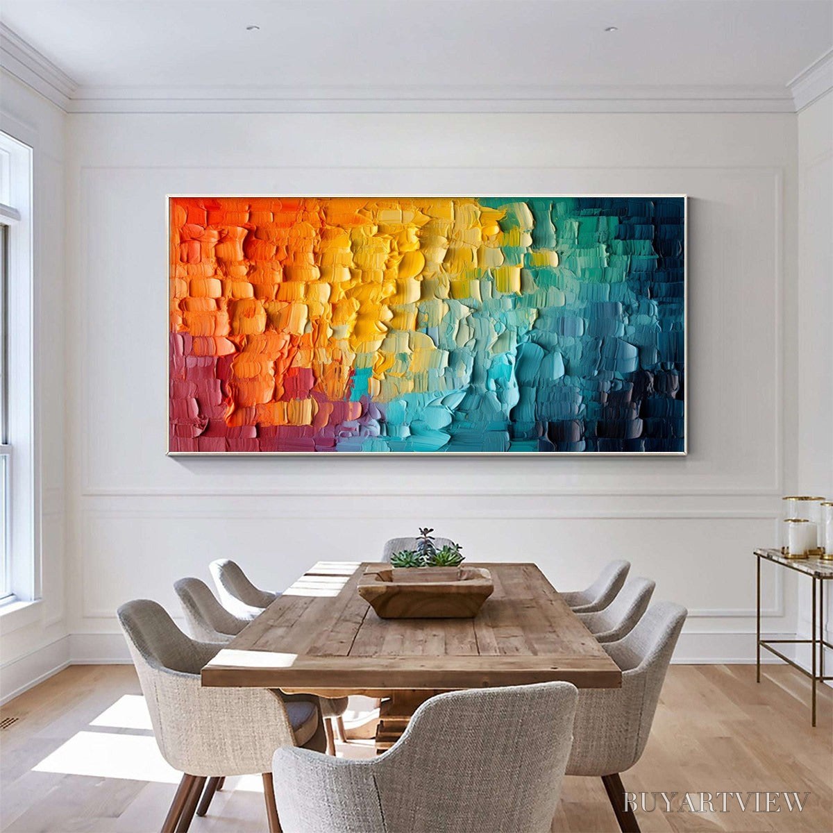 ARTOVITAS Chromatic Flow – Textured Impasto Abstract Oil Painting - image 6