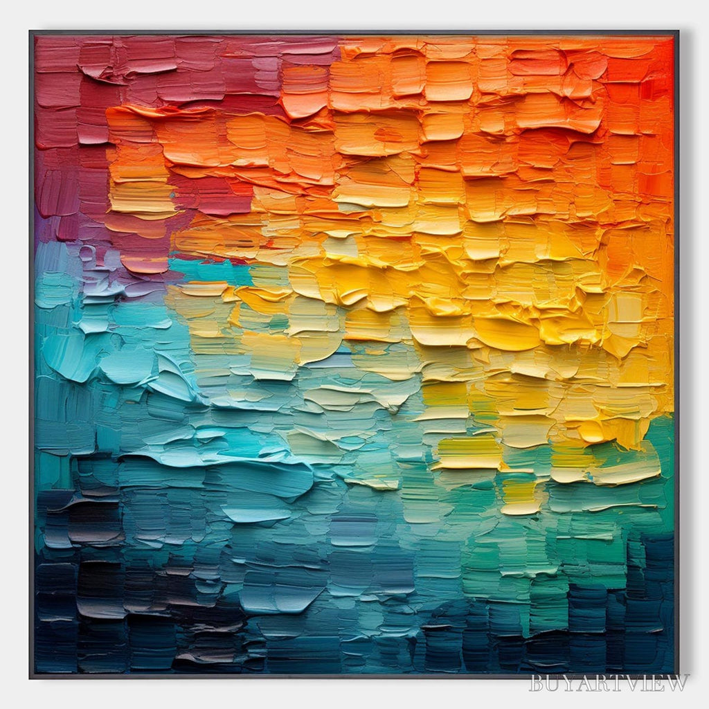 ARTOVITAS Chroma Flow – Textured Abstract Impasto Oil Painting - image 1