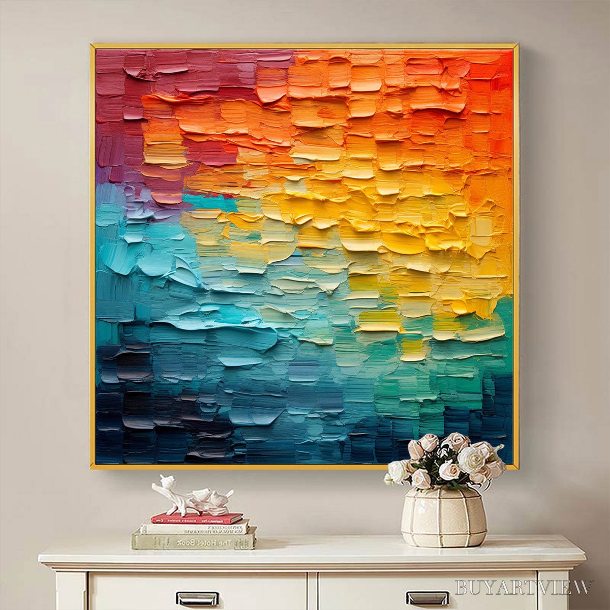 ARTOVITAS Chroma Flow – Textured Abstract Impasto Oil Painting - image 2